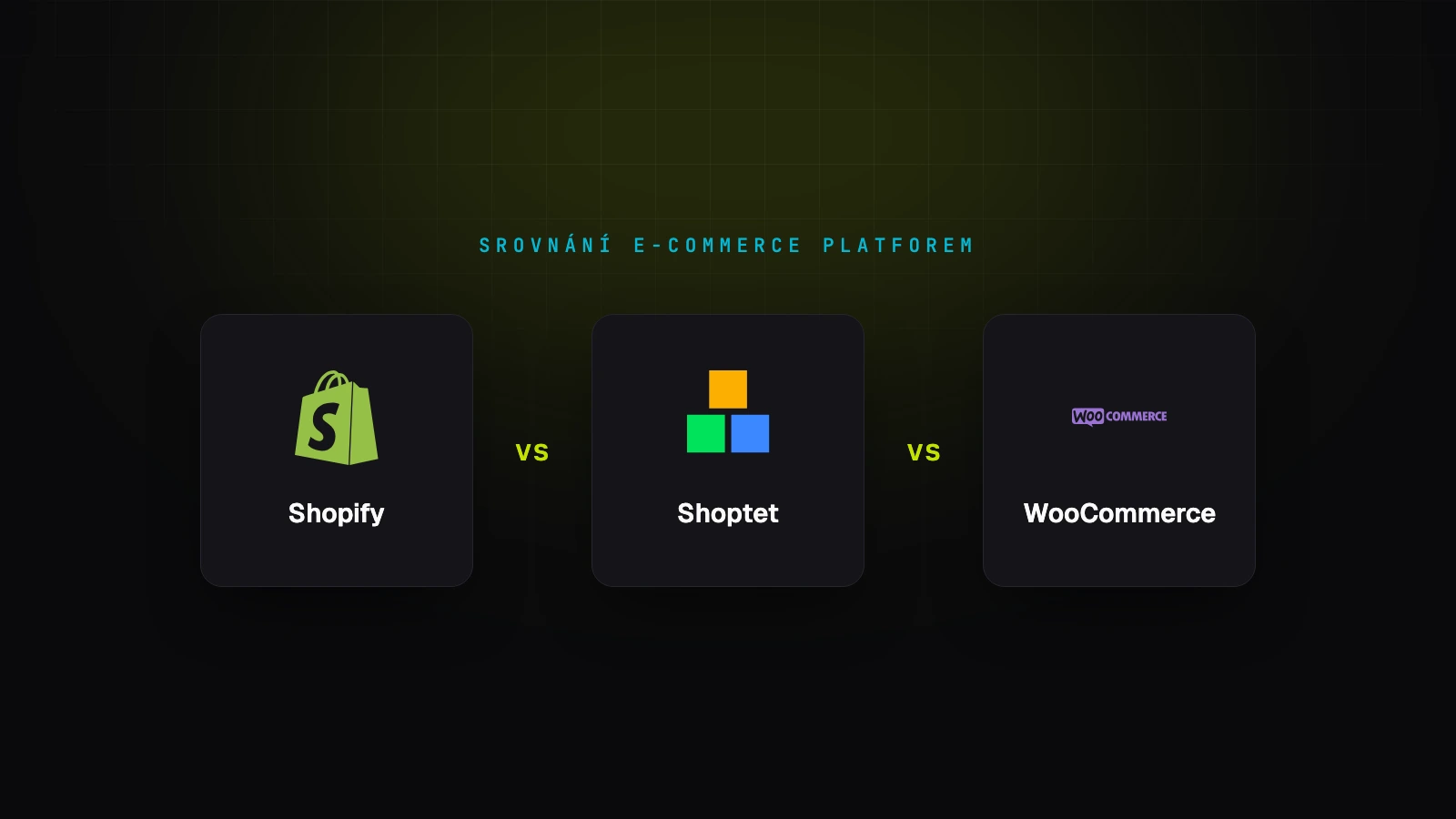 Shopify vs. Shoptet vs. WooCommerce pro český e-shop